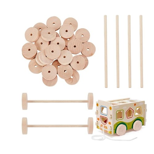 Wooden wheel discs round - round, diy