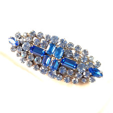 Vintage Blue Rhinestone Dress