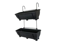 Planter Holder 76 cm With Two 60 cm Plastic Trough Steel Trellis Garden Pride