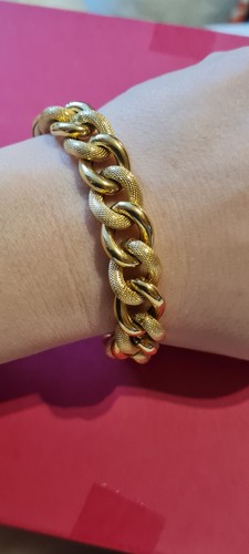 9ct yellow gold - curb, bracelet