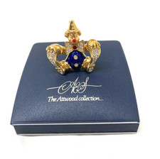 Vintage Jewellery Fabulous Signed Attwood & Sawyer Smiley Clown Brooch Pin