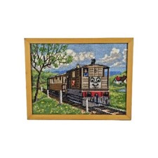 Thomas Tank Engine Train & Friends Needle Point Picture Toby Tram Cross Stitch