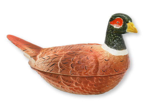 French majolica pheasant - french,