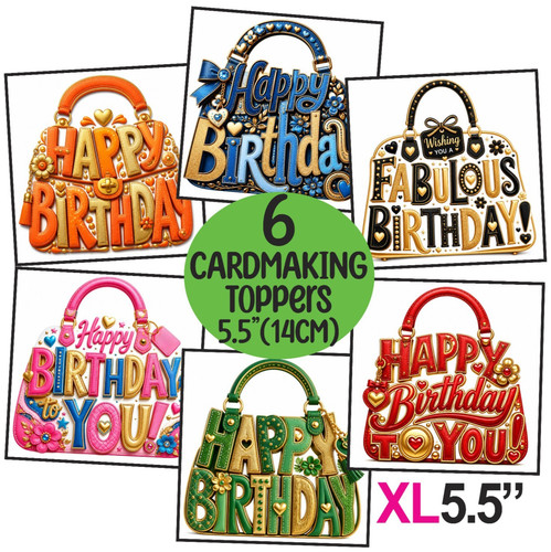 Birthday handbags card - 6,