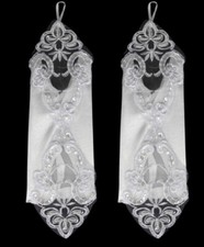 GIRLS WHITE IVORY LONG FINGERLESS GLOVES HOLY COMMUNION FLOWER GIRL BRIDESMAIDS