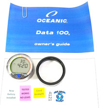Oceanic Data 100 Puck Scuba Dive Computer with backlight + Manual #4121