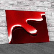 Mercury Chrome Abstract Liquid Meta Data Red Canvas Print Large Picture Wall Art