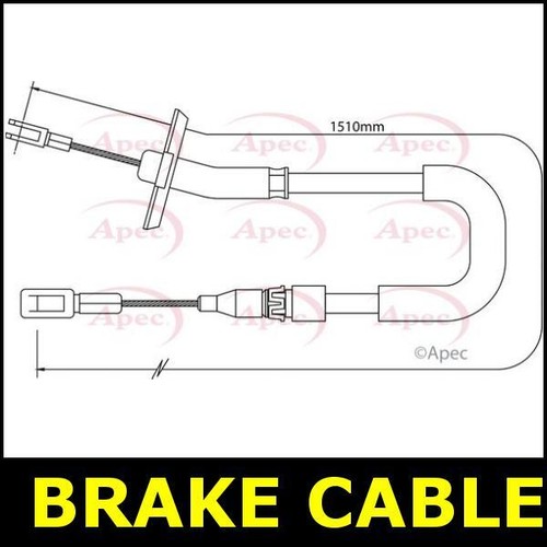 Handbrake cable parking rear - cable,