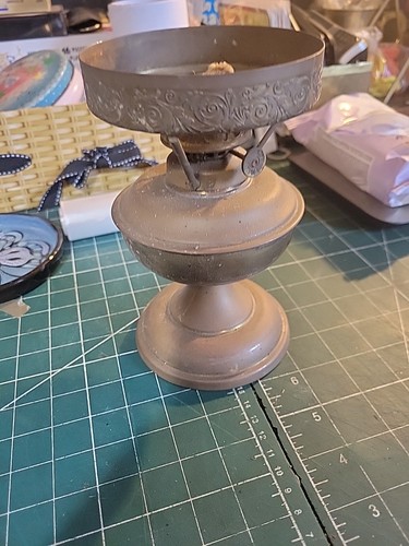 Vintage brass oil lamp - vintage,