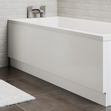 1600mm Modern Acrylic Side Front Bath Panel Gloss White Finish Essentials Range