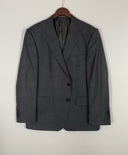 GIEVES & HAWKES Of Savile Row Suit Blazer Jacket | 100% Wool | Dark Grey | 44S