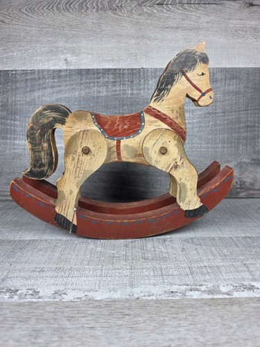 Vtg folk art wooden rocking - vtg,