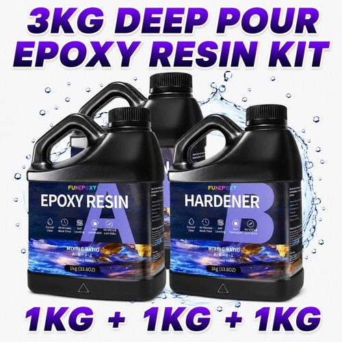 3kg deep pour clear epoxy - deep,