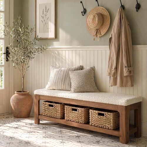 Upholstered solid wood - 55'',