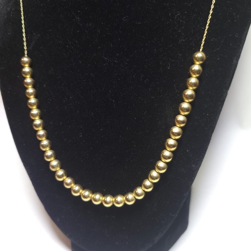 14k gold necklace vintage ball - necklace,
