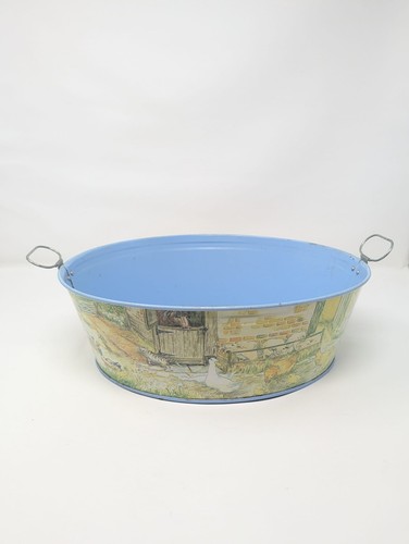 Tobar farmyard tin basket pail - farmyard,