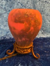 nightlight lamp ROBJ art deco 1920 glass paste and wrought iron