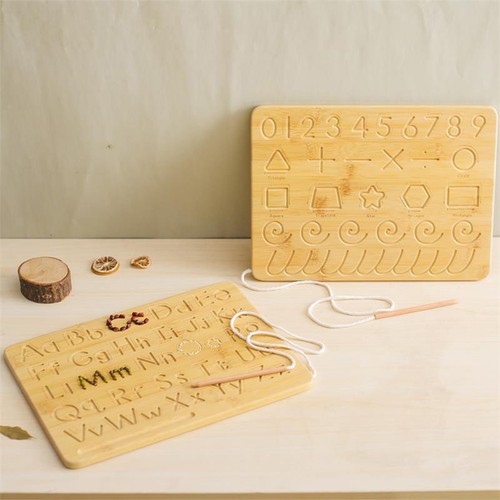 Letter practicing board - board, wooden
