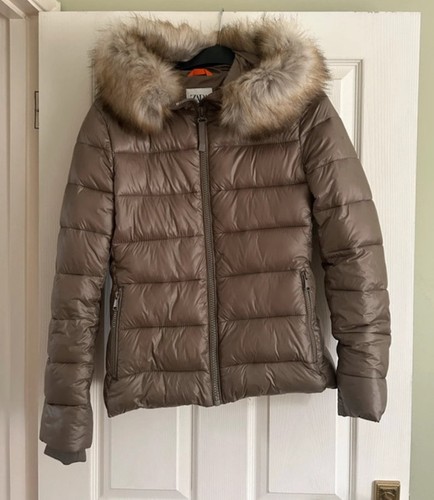 Zara women beige fur hood - zara,