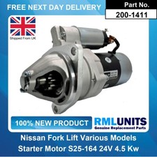 Starter Motor For NISSAN FORK LIFT YE03 Diesel SD33T 1980 - 24V 4.5KW 11 Teeth