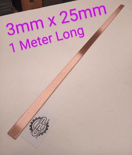 Copper flat bar - bar, 3mm
