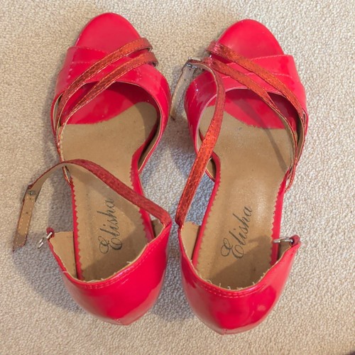 Elisha red leather strappy - elisha,