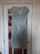 Stunning Sea Green/blue John Charles Mob Lace/ Diamante Dress, Size 12, Unworn