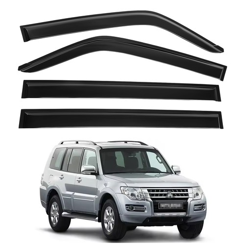 Black wind deflectors door - black,