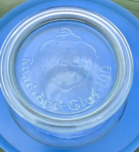 Vintage weck glass jar - glass,