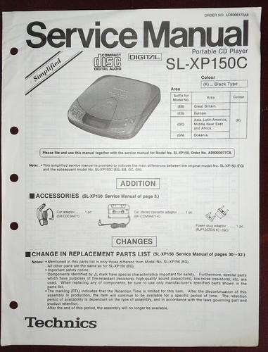 Technics portable player - technics, cd