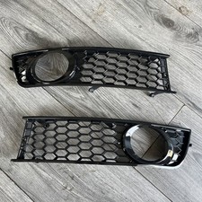 Audi A4 B6 Se Standard 2001-2005 Front Bumper Foglight Honeycomb Grills Set 2x