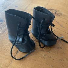 Dolls vintage black  boots 