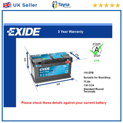 Efb battery fits ford kuga - fits,