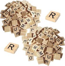 Pack of 200 Scrabble Letters,Scrabble Letters for Crafts,Scrabble Tiles,Wooden