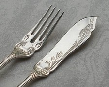 Rare Fish Pair Herbstzeitlose From 800er Silver H.Vogeler for Wilkens