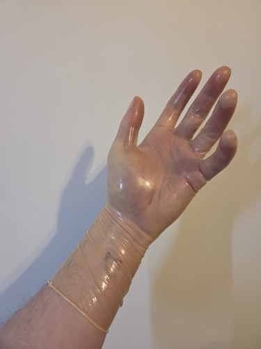 Transparent latex gloves - latex,