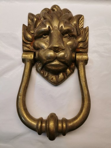 Vintage solid brass lion - solid,