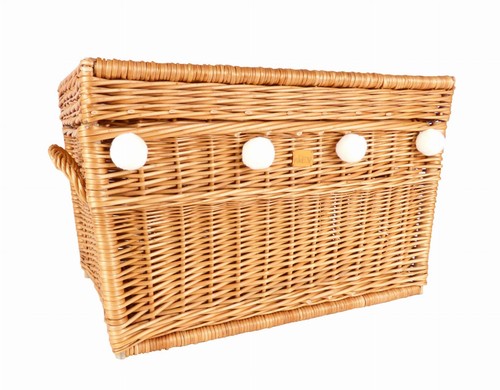 Wicker natural chest - chest, laundry