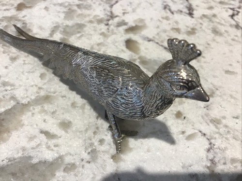 Vintage silver plated pheasant - silver,