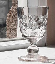 Handsome Antique Lead Crystal Lens Cut Tavern Rummer C 1870