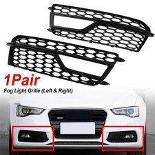 2x Front Bumper Fog Light Cover Honeycomb Grille For Audi A5 S-Line S5 2013-2016