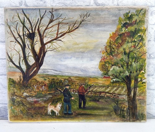 Vintage oil painting canvas - oil,