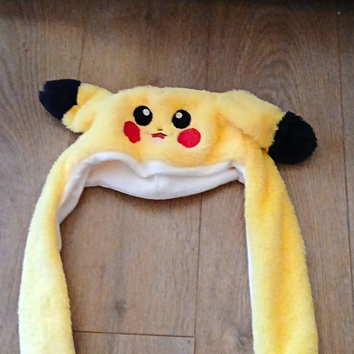 Pikachu yellow faux fur - faux, plush