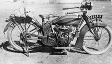 An Excelsior V-twin motorcycle