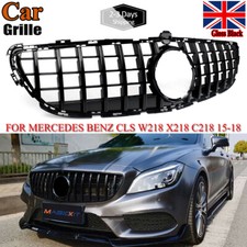 FOR MERCEDES CLS CLASS W218 C218 FRONT GT PANAMERICANA GRILLE GLOSS BLACK 15-18