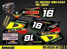 Motorcycle Deco Kit / Mx Decal Kit for Kawasaki KX 125/250 1999/2002 - Pro Circuit