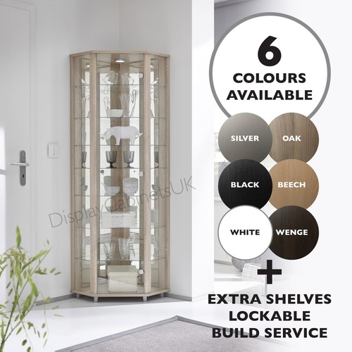 Home corner glass cabinet unit - cabinet,