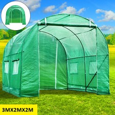 3M X 2M Greenhouse Fully Galvanised Steel Frame  Cultivation Run Polly Tunnel
