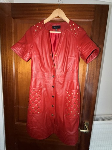 Karen millen red leather and - karen,