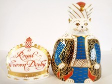 ROYAL CROWN DERBY ROYAL  PERSIAN CAT  WITH FREE POST